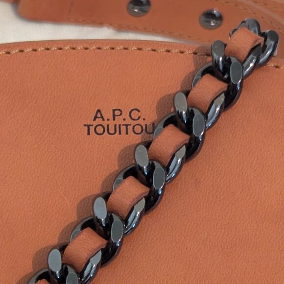 APC Women's Demi-Lune Chain Bag - Camel - Picture 4 of 6